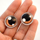 Brown Anime Glass Doll Eyes with Shines
