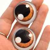 Brown Anime Glass Doll Eyes with Shines