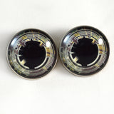 Sew On Buttons Cyberpunk Glass Eyes in Brown