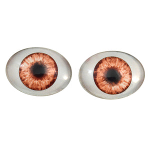 Brown Doll Oval Glass Eye