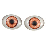 Brown Oval Doll Glass Eyes