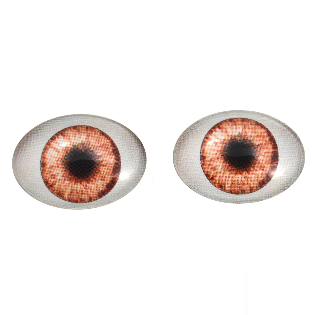 Yeux poupée ancienne Marron 7 mm Brown mouth blown eyes for