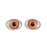Brown Doll Oval Glass Eyes
