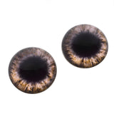 High Domed Brown Zombie Glass Eyes