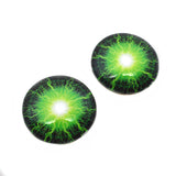 Electrifying Green Lightning Glass Eyes
