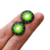 Electrifying Green Lightning Glass Eyes
