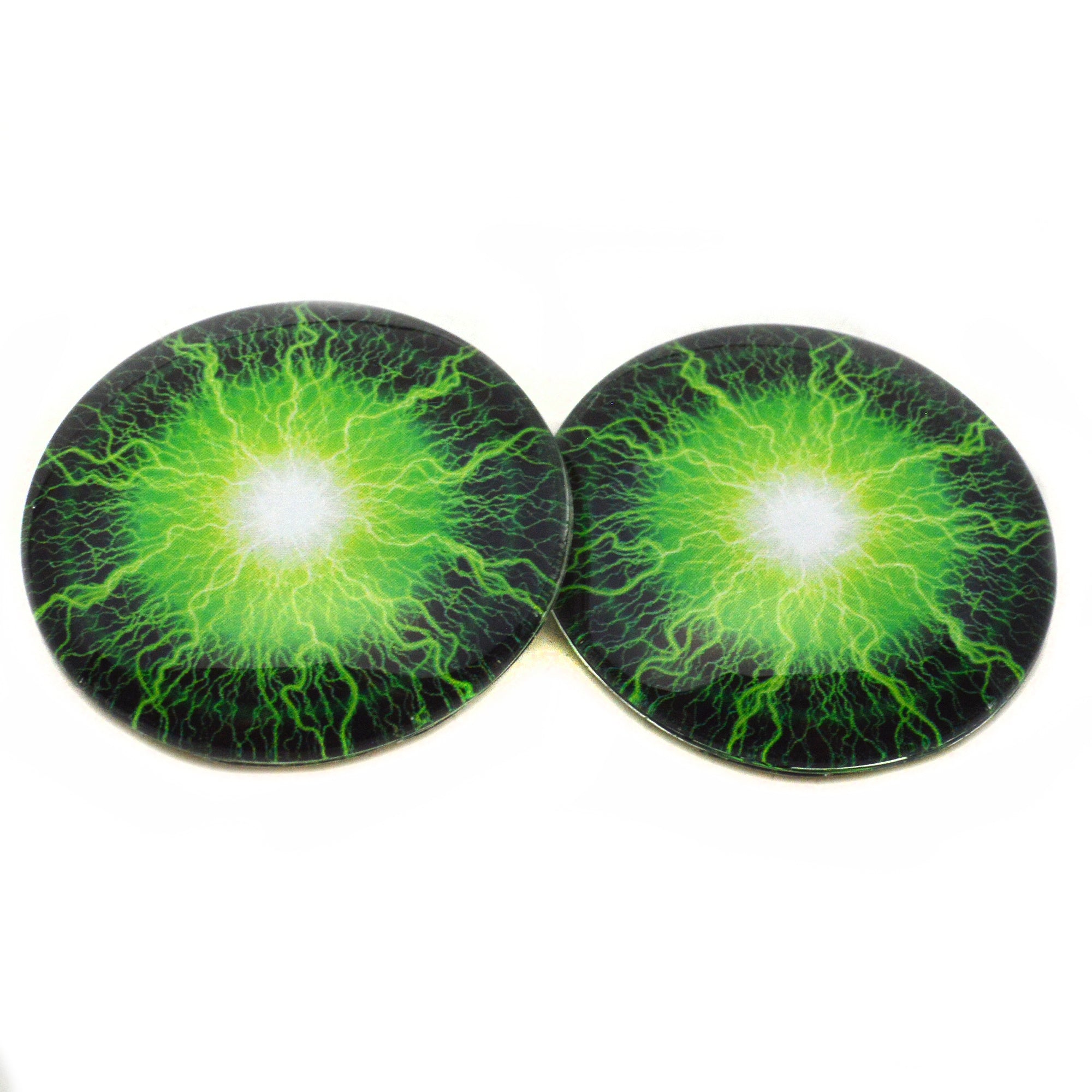 Electrifying Green Lightening Glass Eyes – Handmade Glass Eyes