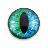 Cheshire Cat Glass Eye in Blue and Green