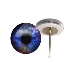 Colorful Galaxy Glass eyes on wire posts