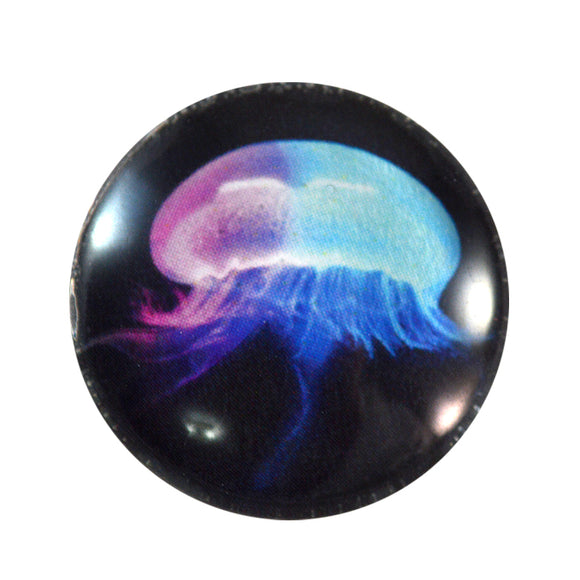 Pastel Jellyfish Glass Cabochon