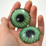 40mm Green Code Cyberpunk Glass Eyes