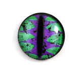 Green and Purple Fantasy Dragon Glass Eye