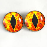 Sew On Buttons Flaming Dragon Glass Eyes