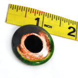 30mm Green and Orange Fish Glass Eye