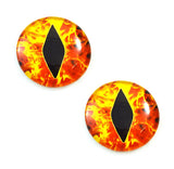 Fiery Flames Dragon Glass Eyes
