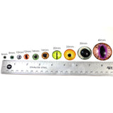 Rainbow Spiral Galaxy Glass Eyes on Wire Pin Posts