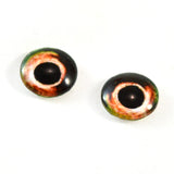 Green and Orange Fish Glass Eyes