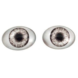 Gray Doll Oval Glass Eye