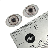 18mm x 25mm Gray Doll Oval Glass Eyes
