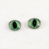 Green and Peach Dragon Glass Eye