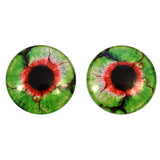 Green and Red Zombie Glass Eyes