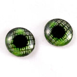 Green Code Cyberpunk Glass Eyes