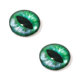 Green Cat Glass Eyes