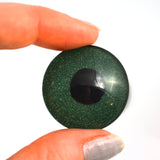 Green Glitter Sparkling Glass Eye