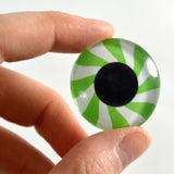Green Mint Candy Glass Eye