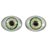 Green Oval Doll Glass Eyes