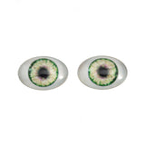Green Oval Doll Glass Eyes