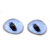 High Domed Realistic Pale Blue Cat Glass Eyes