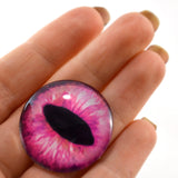 Hot Pink Dragon or Cat Glass Eye