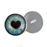 Light Blue Heart Pupil Sew-on eye