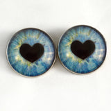 Light Blue Heart Pupil Sew-on eye