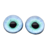 High Domed Baby Blue and Green Human Glass Eyes
