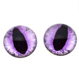 High Domed Light Purple Cat or Dragon Glass Eyes