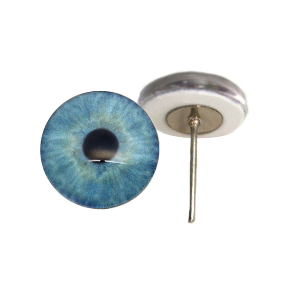 Natural Light Baby Blue Glass eye on pin posts