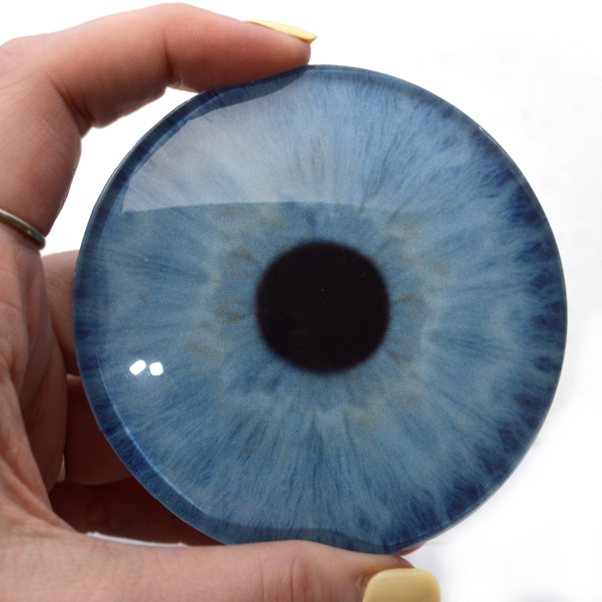 Large 78mm Natural Blue Human Glass Eyes β Handmade Glass Eyes
