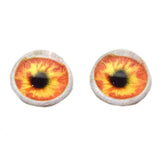 High Domed Orange and Yellow Human Glass Eyes