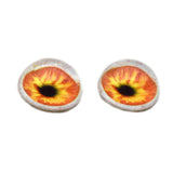 High Domed Orange and Yellow Human Glass Eyes