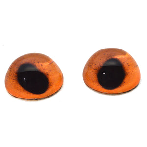 High Domed Orange Fox Glass Eyes