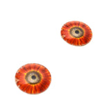 Red Orange Sunflower Glass Eyes