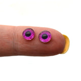 6mm Little Magenta Pink Galaxy Glass Eyes