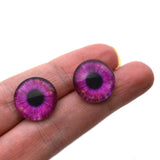 16mm Magenta Pink Galaxy Glass Eyes