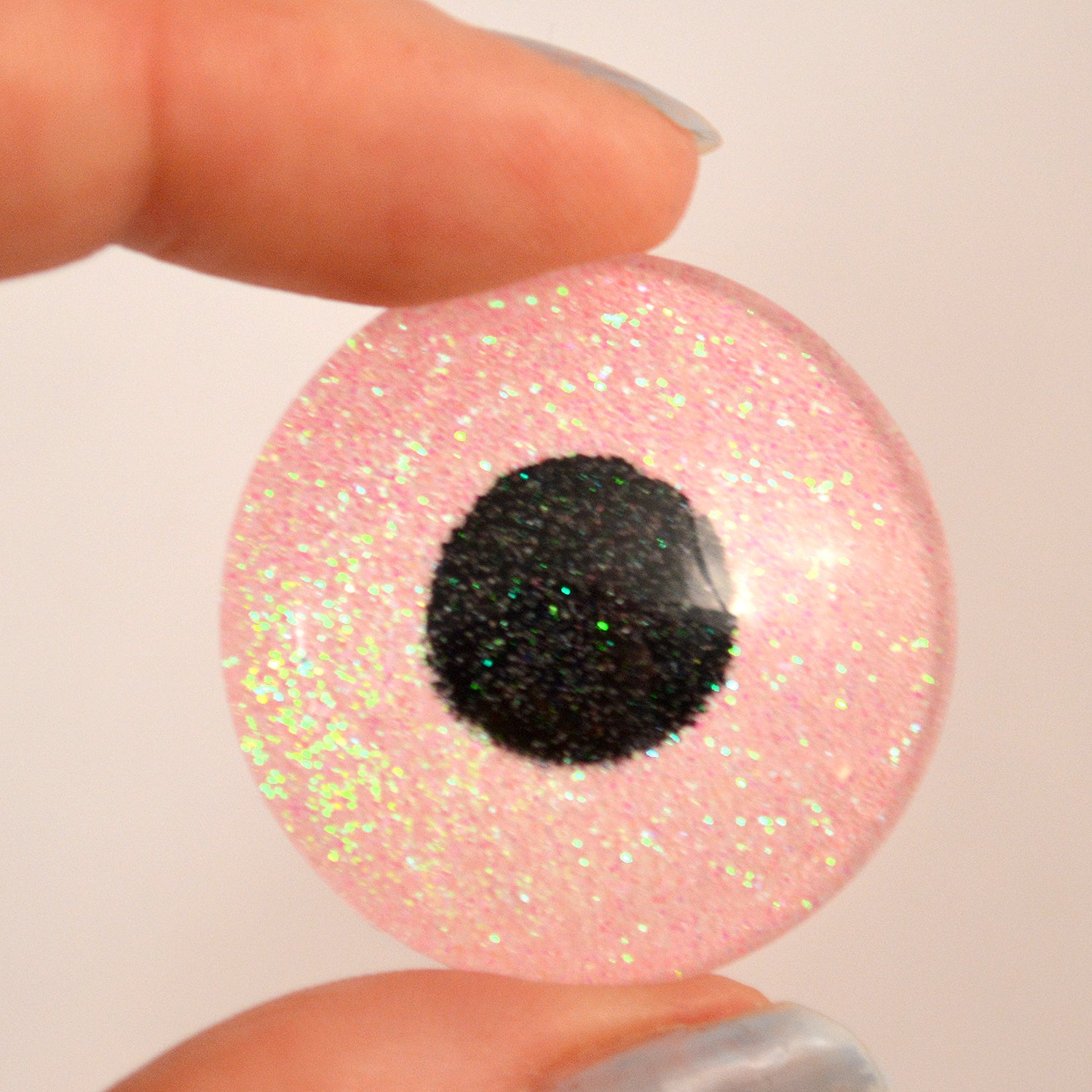 16mm Sparkling Fuchsia Pink Glitter Plastic Safety Eyes – Handmade Glass  Eyes