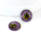 Purple and Green Star Fantasy Glass Eyes