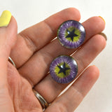 20mm Purple and Green Star Fantasy Glass Eyes