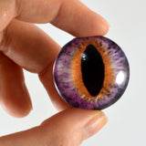 30mm Purple and Orange Cat or Dragon Glass Eyes