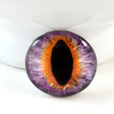 Purple and Orange Cat or Dragon Glass Eye